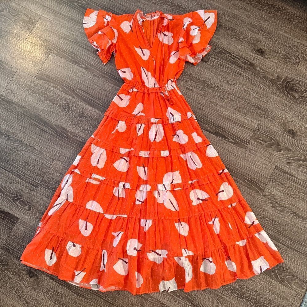 Maude Vivante Sana Sunset Petals Cotton Frill Dress